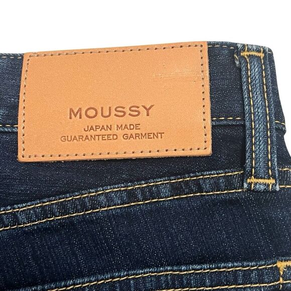 Moussy Vintage Mid Rise Skinny Jeans Dark Blue Wash Japanese Denim Women’s 25 - Picture 8 of 13